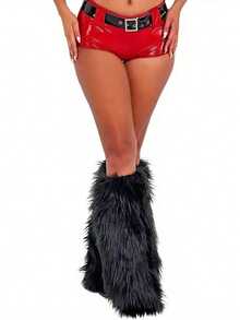 Women's Faux Fur Leg Warmer,Winter Furry Long Boot Cuffs Cover - Multicolor - View 1