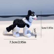 Figura decorativa de perro Spaniel lindo y adorable impresa en 3D, escultura de escritorio de plástico, regalo festivo