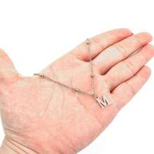 1pc Stainless Steel 26-English Letter Pendant Necklace, Personalized Minimalist Style Women Jewelry For Gift, Party, Casual Wear