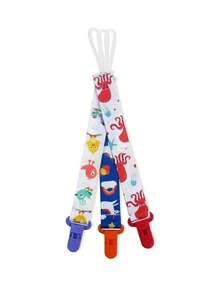 Kit 3 Universal Pacifier Clips For Babies - Unisex Clip - Burung + Unicorn + Gurita - View 3