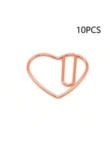 200PCS Metal Heart-Shaped Paper Clips, Label Clips, Suitable For Organizing Office Stationery And Daily Office Decoration Paper, Mother's Day Gifts And Perfect Holiday Gifts, Bookmark Supplies, Stationery, Valentine's Day, Birthdays