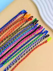 Bộ 10/20 chiếc vòng tay bện thủ công có thể điều chỉnh, phụ kiện tình bạn, quà tặng tiệc tùng cho trẻ em và người lớn. - Nhiều màu - Xem 5