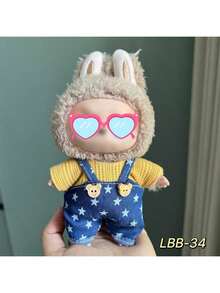 [Outfit Only] 17cm Plush For Labubu Doll Removable Outfit Set, Suitable For 1st And 2nd Generation Labobo, Sitting Party (Outfit Only, No Shoes) - Multicolor - View 8