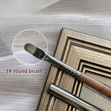 红木手柄美甲刷，拥有多种不同头形，专业美甲刷，包括内衬刷、圆头刷、平头刷等，适合专业美甲师和初学者在家使用 - 棕色 - 查看 19