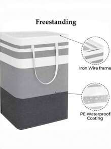 1PC Large-Capacity Laundry Basket, Multi-Purpose Storage Bag, Clothes Storage Basket, Foldable, Hand-Held Laundry Hamper