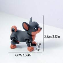 Figura decorativa de perro Spaniel lindo y adorable impresa en 3D, escultura de escritorio de plástico, regalo festivo