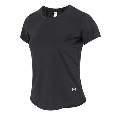 Under Armour Launch Tee 柔软透气短袖女式T恤，日常运动穿着，1369760-001