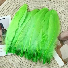 50/100pcs Colorful Goose Feathers, 15-20cm, Soft & Fluffy, High-End Quality, Vibrant Colors, Suitable For Wedding Decor, Photography Props, DIY Crafts, Studio Backdrops, Display Windows And Party Decorations. (Red Feathers) - Multicolor - View 7