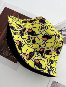 1 件装小黄鸭渔夫帽时尚太阳帽户外渔夫帽男女款