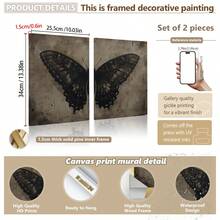 2 Cái/Bộ, Tranh Canvas Treo Tường, Tranh Treo Tường Có Khung, Bướm Đen Cổ Điển, Tranh Treo Tường Thời Victoria, Trang Trí Nhà Nông Thôn Mộc Mạc, Trang Trí Nhà Tự Nhiên Gothic, Thẩm Mỹ Tranh Sơn Dầu Cổ Điển, Nghệ Thuật Gothic, Thích Hợp Cho Trang Trí Phòng Khách, Trang Trí Phòng Ngủ, Trang Trí Phòng Tắm, Trang Trí Phòng Khách, Trang Trí Ký Túc Xá, Trang Trí Phòng Ăn Và Nhà Bếp, Trang Trí Nhà Ma Ám Hoặc Tiệc Halloween, Trang Trí Nhà Halloween, Quà Tặng Trang Trí Halloween, Trang Trí Mùa Thu, Trang Trí Halloween, Halloween - Nhiều màu - Xem 16