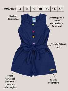 Ribana Soft Children's Romper - Comfort And Style For Your Little One! - 藏蓝色 - 查看 3
