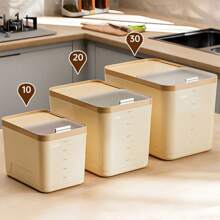 10磅/20磅/30磅食品储存容器，密封性好，防潮防虫，易按压分配器，量杯，适用于大米、谷物、糖、面粉、宠物食品储存，非常适合厨房、家庭和商业用途