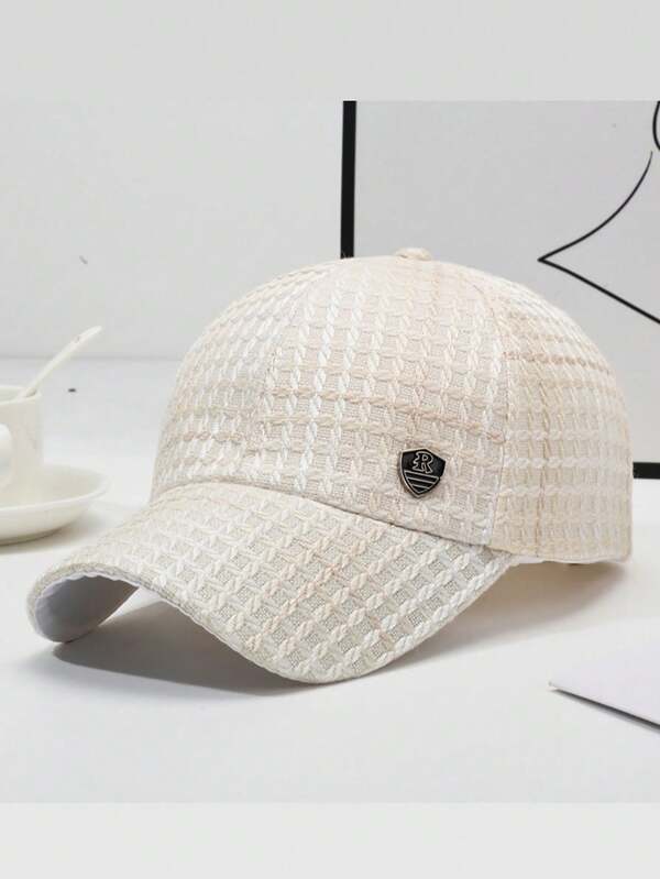 1pc Women's Fashion Houndstooth Octagonal Cap, Beret Hat Suitable For Daily Use, Baseball Cap, Trucker Hat