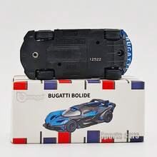 Burago 布加迪 Bolide 1:64 比例压铸模型车 - 优质合金收藏品 | 红色和蓝色可选