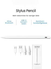 兼容 iPad Pencil 防掌误触倾斜兼容 Apple Pencil 电源显示触控笔兼容 iPad Air/Pro 13 11 2024 Pro13 Pro11 平板笔可充电电池 90mAh