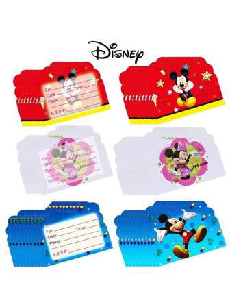 Disney 3 sets de 10 piezas cada uno de tarjetas de invitación y tarjetas de cumpleaños de Mickey y Minnie para fiesta de cumpleaños