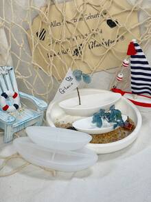 1 pieza Molde de silicona de cascos de barco S/L para decoración del hogar, manualidades, velas, yeso, resina epoxi - Blanco - Ver 7