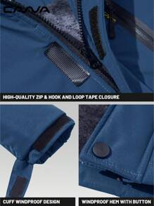 Cavva 男士冬季保暖内衬夹克 防水防风 多口袋滑雪外套 徒步露营登山滑雪