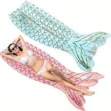 1pc Adult Inflatable Bed (Feed On Pump), King 65 ", Mermaid Floating Board, Floating Appliance, Thickened PVC Material, Suitable For Pool Parties And Beach. Holiday Party Gifts For Multiple People