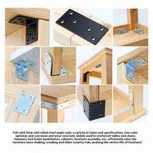 4个不锈钢90度L型角支架，适用于重型货架支撑，加厚三角形金属框架连接件，耐腐蚀墙装支架，适用于厨房、衣柜、车库和起居空间收纳，可靠的转角支撑，安装简便，防倾倒设计，多功能DIY置物架解决方案 - 彩色 - 查看 10