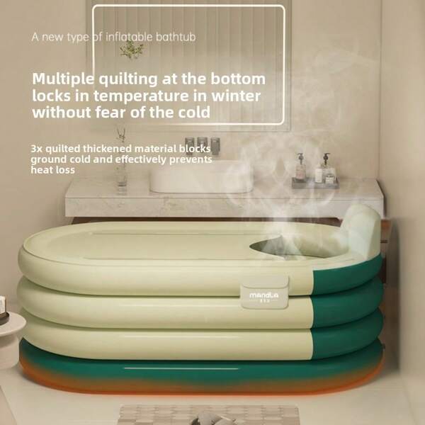 Home-Use Inflatable Bathtub For Adults; Thickened Bathtub For Bathing; Portable Storage; Ice Bath; Bathing Bucket; Fumigation Bathtub.