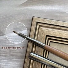 红木手柄美甲刷，拥有多种不同头形，专业美甲刷，包括内衬刷、圆头刷、平头刷等，适合专业美甲师和初学者在家使用 - 棕色 - 查看 16