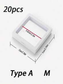 20 件珠宝展示盒，珠宝收纳包装盒，透明/黑色/白色 PE 薄膜浮动收纳盒，用于戒指/耳环/项链，防锈密封收纳盒，带松紧带，高级礼品盒，用于手镯、吊坠和手工工艺品，珠宝收纳盒和收纳盒 - 彩色 - 查看 10