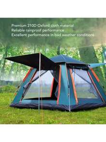 Carpa desplegable impermeable. Carpa automática que se monta rápidamente y fácilmente. Carpa portátil plegable con toldo y ventana, adecuada para acampar al aire libre y para la playa.