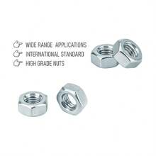 300PCS M3-0.5 Hex Nuts, Carbon Steel Metric Coarse Thread Hexagon Nut, ISO 4032, Class 4.8 Screw Bolt Fasteners, Zinc Plated Hardware Lock Nut