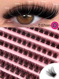120 Clusters Individual Cluster Lashes DIY Lash Extension Crossed Wispy Soft Daily Cluster Lashes Thin Band Natural False Eyelashes Lash Clusters, Eyelash Clusters, Individual Eyelashes, Lashes, Fake Lashes