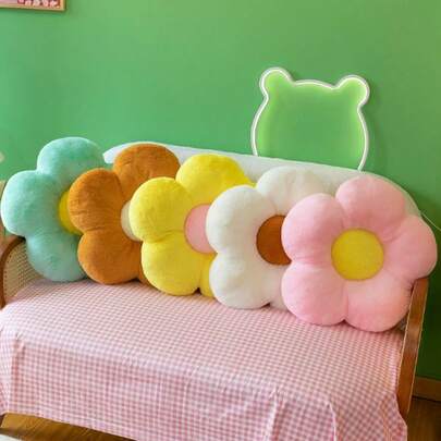 Cute Sunflower Decorative Throw Pillow, Cushion, Sofa Pad, Car Backrest, Window Sill Decor, Living Room Floor Mat