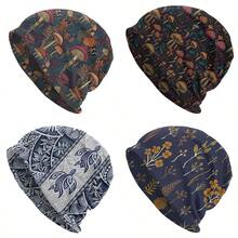 1pc Turtle Striped Beanie Hat, Windproof & Suitable For Daily Wear - 038 - View 1