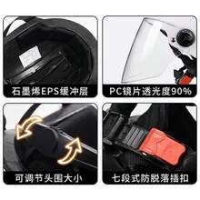 Bicycle Helmets - Espejo transparente 3C blanco perla [Tamaño ajustable] - Ver 12