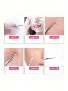 1 件超细 5 号黑头去除镊子和 1 件黑头和痤疮去除工具，面部美容和痤疮去除工具，用于皮肤护理