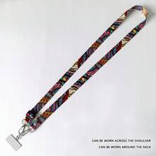 Retro Phone Lanyard With 360° Rotatable Clip, Adjustable Strap, Sturdy Dual-Use Halter, Fashionable Shoulder Strap, Suitable For Various Smartphones Compatible With Android And Most Smartphone,Gifts For Mother, Family, Friends, Birthday, Holiday Phone Chain - Multicolor - View 12