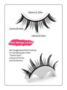 Rikuaild 5 Pairs Cartoon Style Natural Lashes, Soft Criss-Cross Thin Transparent Band False Eyelashes, Doll Eyes Lashes For Cosplay & Mink Lash Extensions - Lông mi Manga nhọn - Xem 3