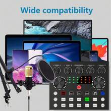 Podcast Equipment Bundle, BM800 Podcast Microphone Bundle With V8s Voice Changer, Condenser Microphone Recording Studio Package For Podcasting Live Streaming Singing PC Mobile