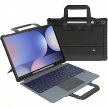 Funda tipo portátil Nillkin Carry Go para Galaxy Tab S10 Ultra/S9 Ultra de 14.6" con asa, funda resistente con teclado extraíble retroiluminado, trackpad, soporte vertical/horizontal y cubierta de cámara - Negro - Ver 2