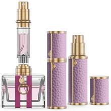 Travel Refillable Perfume Bottle, Leak-Proof 5ml Atomizer, Portable Luxurious Pocket Perfume Dispenser Pump Transfer Tool For Women Men Travel Accessories. - 紫色 - 查看 1