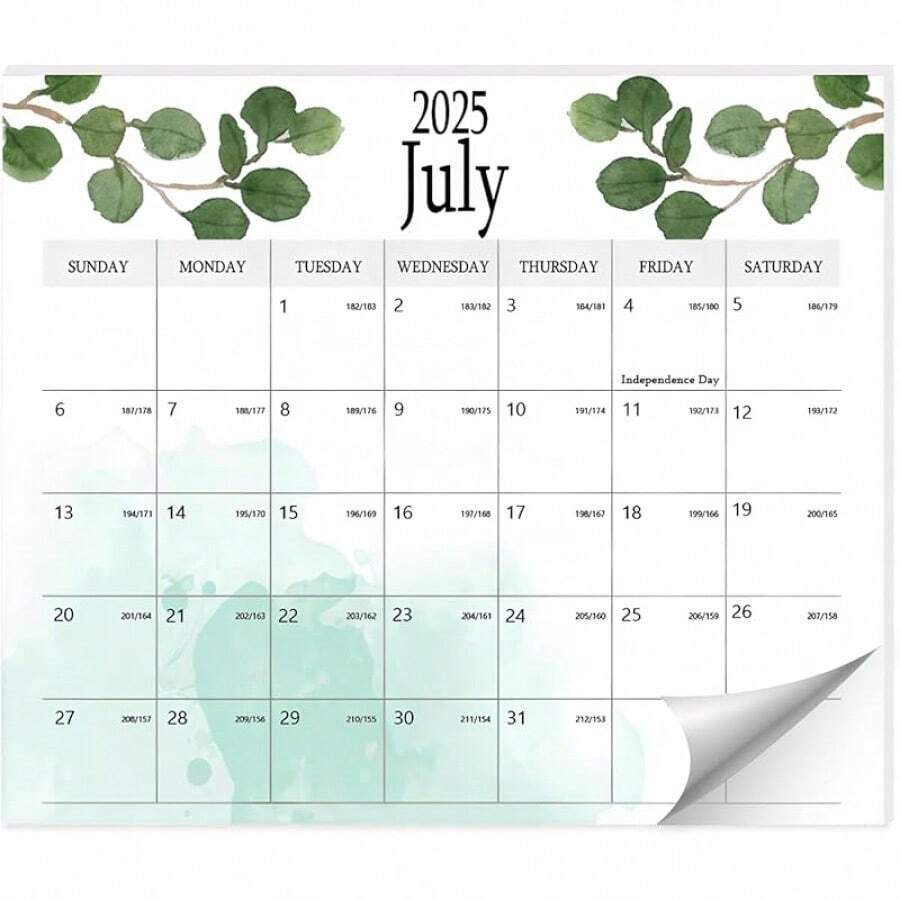 LAXDAMRE 2025 Aesthetic Magnetic Calendar Refrigerator Fridge Calendar