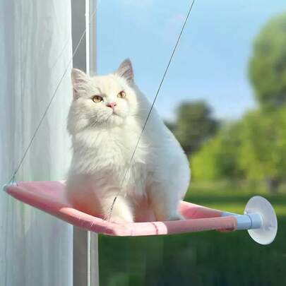 FELIN Hamaca para Ventana de Gato, Asiento de Ventana Soleado para Gatos de Interior, Ahorro de Espacio para Dormir, Cama para Gatos montada en Ventana, soporta hasta 30 Libras