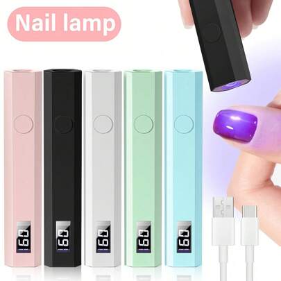 Portable USB Rechargeable LED UV Nail Lamp - Advanced Handheld Nail Dryer With Timer Settings, Flexible Curing Light, Quick-Dry Technology For Gel Polishes, Nail Art, And Salon-Quality Manicures - Compact, Easy To Use, And Travel-Frie