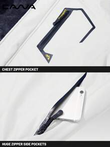 Cavva 男士冬季保暖内衬夹克 防水防风 多口袋滑雪外套 徒步露营登山滑雪