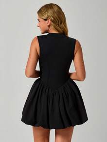 MASKERT Women's Sports Tennis Dress, Golf Dress, Yoga Outfit, Outdoor Sportswear, Casual Commuter Dress, Comfortable & Skin-Friendly - Black - View 2
