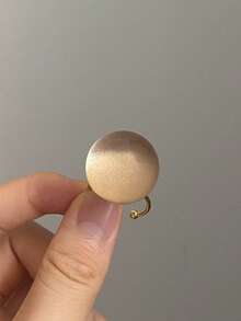 1 pieza Anillo abierto de acero inoxidable de resina clara de estilo minimalista elegante y artístico, adecuado para el uso diario, la calle, el festival de música, la fiesta o la ropa de noche - Multicolor - Ver 22