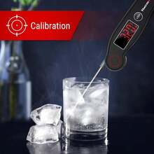 ThermoPro TP19 Waterproof Digital Meat Thermometer For Grilling With Ambidextrous Backlit &Amp; Thermocouple Instant Read Kitchen Cooking Food Thermometer For Candy Water Oil BBQ Grill Smoker - Dark Black - 查看 9