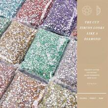 Non Hot Fix Rhinestones 2mm-6mm Silver Bottom Round Resin Flatback Crystal Rhinestone DIY Nail Art Jewelry Garment Decorations