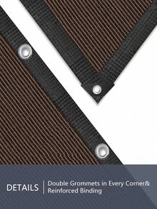 DELLNA 1pc Sun Shade Cloth With Rope Rings, Privacy Protection + Sun Shading Dual-Function, Suitable For Gazebo/Garden/Carport/Patio, Multiple Colors Available - Multicolor - View 5