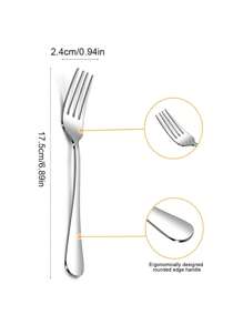 2/4/8/12/24 piezas Tenedores de postre/Tenedores de fruta de acero inoxidable, adecuado para campamento al aire libre, fiestas, hoteles, restaurantes