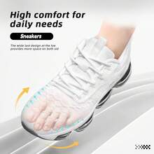 Womens Walking Running Shoes Air Cushion Breathable Fashion Tennis Sneakers Mesh Workout Casual Athletic Sports GymChristmas - 1 白色 - 查看 9